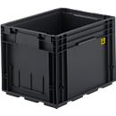 Eurobak R-KLT 4129, kunststof, B 400 x D 300 mm, tot 20 kg, zwart geleidend