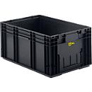 Eurobak R-KLT 6080, kunststof, B 600 x D 400 mm, tot 20 kg, zwart geleidend