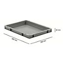 Eurobox serie EF 4040, gemaakt van PP, inhoud 3,6 L, gesloten wanden, bodemgreep, grijs