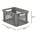 Eurobox serie EF 4221, van PP, inhoud 20,4 l, geperforeerde wanden, open handgreep, grijs
