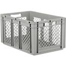 Eurobox serie EF 6321, van PP, inhoud 63,7 l, geperforeerde wanden, grijs, open handgreep