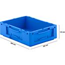 Eurobox serie LTB 4120, van PP, inhoud 10 l, zonder deksel, blauw