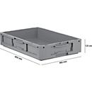 Eurobox serie LTB 6120, van PP, inhoud 20,3 l, zonder deksel, grijs