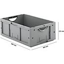 Eurobox serie LTB 6220, van PP, inhoud 41 l, zonder deksel, grijs
