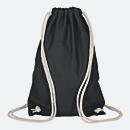Event Festival Sac TEXXILLA, A4, utilisable comme sac à dos, couleur naturelle/cordons raccourcissables, OEKO-TEX® STANDARD 100, L 210 x l 290 mm, coton, noir