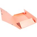 Exacompta Aquarel map, formaat A4, B 240 x H 320 mm, 3 flappen, rugetiket, elastische sluiting, FSC® karton, koraalrood