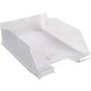 Exacompta Briefablage COMBO MAXI Office, A4+, bis 750 Blatt, Etikettenhalter, stapelbar, Blauer Engel, B 255 x T 347 x H 103 mm, PS, kristallklar