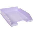 Exacompta Briefablage COMBO MIDI Aquarell, A4+, Etikettenhalter, stapelbar, Blauer Engel, B 255 x T 346 x H 65 mm, Polystyrol, malve