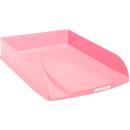 Exacompta Briefablage Combo Styli Autentik, Querformat, A4+, aus recyceltem Kunststoff, stapelbar, Etikettenhalter, 6er-Set, rosa