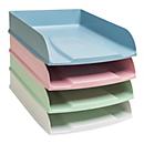 Exacompta Briefablagen Set Combo AutentiK, 4-tlg A4+, bis 500 Blatt je Ablage, Etikettenhalter, stapelbar, 25 Jahre