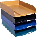 Exacompta Briefablagen Set Combo Neo Deco, 4-tlg A4+, bis 500 Blatt je Ablage, Etikettenhalter, stapelbar, 25 Jahre