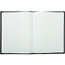 Exacompta Cahier A4 reliure en lin noir, quadrillé, 110 g/m² teinté mat, paginé, 100 feuilles, cartonné