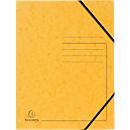 Exacompta Chemise à rabats, DIN A4, avec élastique, inscriptible, carton Colorspan, 355 g/m², jaune