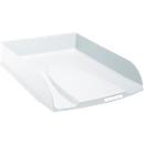 Exacompta Corbeille à courrier Combo Styli Autentik, format paysage, A4+, en plastique recyclé, empilable, porte-étiquette, lot de 6, blanc