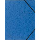 Exacompta dossier de coin, DIN A4, avec élastique, inscriptible, carton Colorspan, 355 g/m², bleu