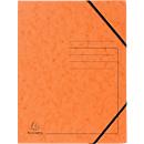 Exacompta dossier de coin, DIN A4, avec élastique, inscriptible, carton Colorspan, 355 g/m², orange