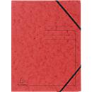 Exacompta dossier de coin, DIN A4, avec élastique, inscriptible, carton Colorspan, 355 g/m², rouge