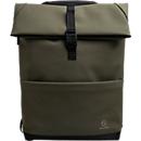 Exacompta Exactive® Young Laptoprucksack, 15,6″, 2 Fächer, wasserabweisendes PU, gepolstert, mit Trolley-Schlaufe & Flaschentasche, RPET, khaki