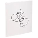 Exacompta Gästebuch Art Elfenbein 22x27 cm, 100 Seiten Clairefontaine, Silberschnitt, Kunstleder-Prägung, transparente Box