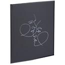 Exacompta Gästebuch Art Schwarz 22x27 cm, 100 Seiten Clairefontaine, Silberschnitt, Kunstleder-Prägung, transparente Box