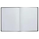 Exacompta Gästebuch Graphik Schwarz 270x220 mm, 100 Seiten Clairefontaine blanko, Goldschnitt, Goldlinie, Kristallbox