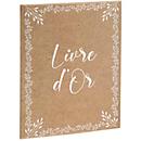 Exacompta Gästebuch Kraft natur 22x27 cm, 100 Seiten Clairefontaine, Goldschnitt, Hochformat, Kristallbox