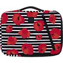Exacompta Housse pour ordinateur portable Sleeve 13-14 pouces Coquelicot, rembourrée, protection des coins, poignée escamotable, poche avant, recyclée