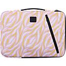 Exacompta Housse pour ordinateur portable Sleeve 13-14 pouces Nude, rembourrée, protection des coins, poignée escamotable, poche avant, recyclée