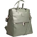 Exacompta Lady Exactive Sac à dos pour ordinateur portable Gris en cuir de vachette, rembourré jusqu'à 14', 3 modes de portage, imperméable, finitions argentées