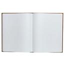 Exacompta Livre d'or Graphik Kraft 270x220 mm, 100 pages Clairefontaine vierges, tranche dorée, ligne dorée, boîte cristal