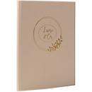 Exacompta Livre d'or Ringflower Latte 220x270 mm, 100 pages Clairefontaine, tranche dorée, boîte transparente, mariage