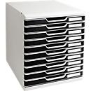 Exacompta MODULO A4-ladebox Office zwart, 10 laden gesloten A4/A4+, geruisloos, veiligheidsstop, stapelbaar