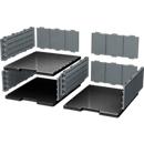 Exacompta MODULODOC Basiselement für große Schubladen EcoBlack, dunkelgrau, Schienensystem, Etikettenhalter, 3 kg, 25 Jahre