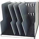 Exacompta Modulotop Trieur A4+ EcoBlack noir/gris, 5 intercalaires, porte-étiquette, recyclé, Ange Bleu