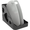 Exacompta Organiseur de bureau FLEX BOX Office, A4+ format vertical, 3 compartiments, Ange Bleu, L 278 x P 388 x H 315 mm, polystyrène, gris-noir