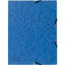 Exacompta Sammelmappe, DIN A4, mit Gummizug, 3 Klappen, beschriftbar, Colorspan-Karton, 355 g/m², blau