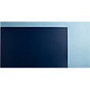 Exacompta schrijfonderlegger tweekleurig - kunstleer - B 600 x D 350 mm - marine blauw/hemel blauw