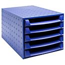 Exacompta THE BOX ladebox A4/A4+ 5 laden open, Forever kobaltblauw, stil, veiligheidsstop
