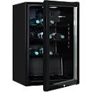 Exquisit Glastürkühlschrank GKS120-GT-160C Schwarz 118 l, Umluft, 3 Ablagen, Türschloss, freistehend