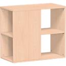 Extension cabinet PALENQUE, three-sided opening, W 400 x D 800 x H 720 mm, beech