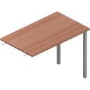 Extension table ARLON-OFFICE, W 1000 x D 600 x H 730 mm, Canaletto walnut
