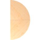 Extension table Breno, for desks Breno, ⌀ 1600 mm, maple/silver