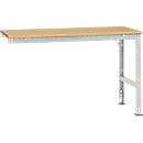 Extension table Manuflex UNIVERSAL standard, 1500 x 800 mm, multiplex natural, light grey
