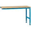 Extension table Manuflex UNIVERSAL standard, 1500 x 800 mm, multiplex natural, luminous blue