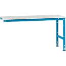 Extension table Manuflex UNIVERSAL standard, 1750 x 800 mm, luminous grey melamine, blue luminous