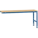 Extension table Manuflex UNIVERSAL standard, 2000 x 800 mm, multiplex natural, bright blue