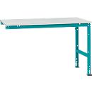 Extension table Manuflex UNIVERSAL standard, melamine top, 1500x1000, aqua blue