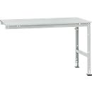 Extension table Manuflex UNIVERSAL standard, melamine top, 1500x1000, luminous gray