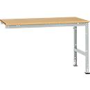 Extension table Manuflex UNIVERSAL standard, multiplex table top, 1500x1000, light gray