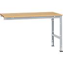 Extension table Manuflex UNIVERSAL standard, multiplex table top, 1500x1000, silver aluminium